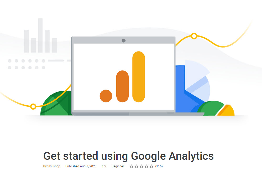 screen shot of the google analytics certification website